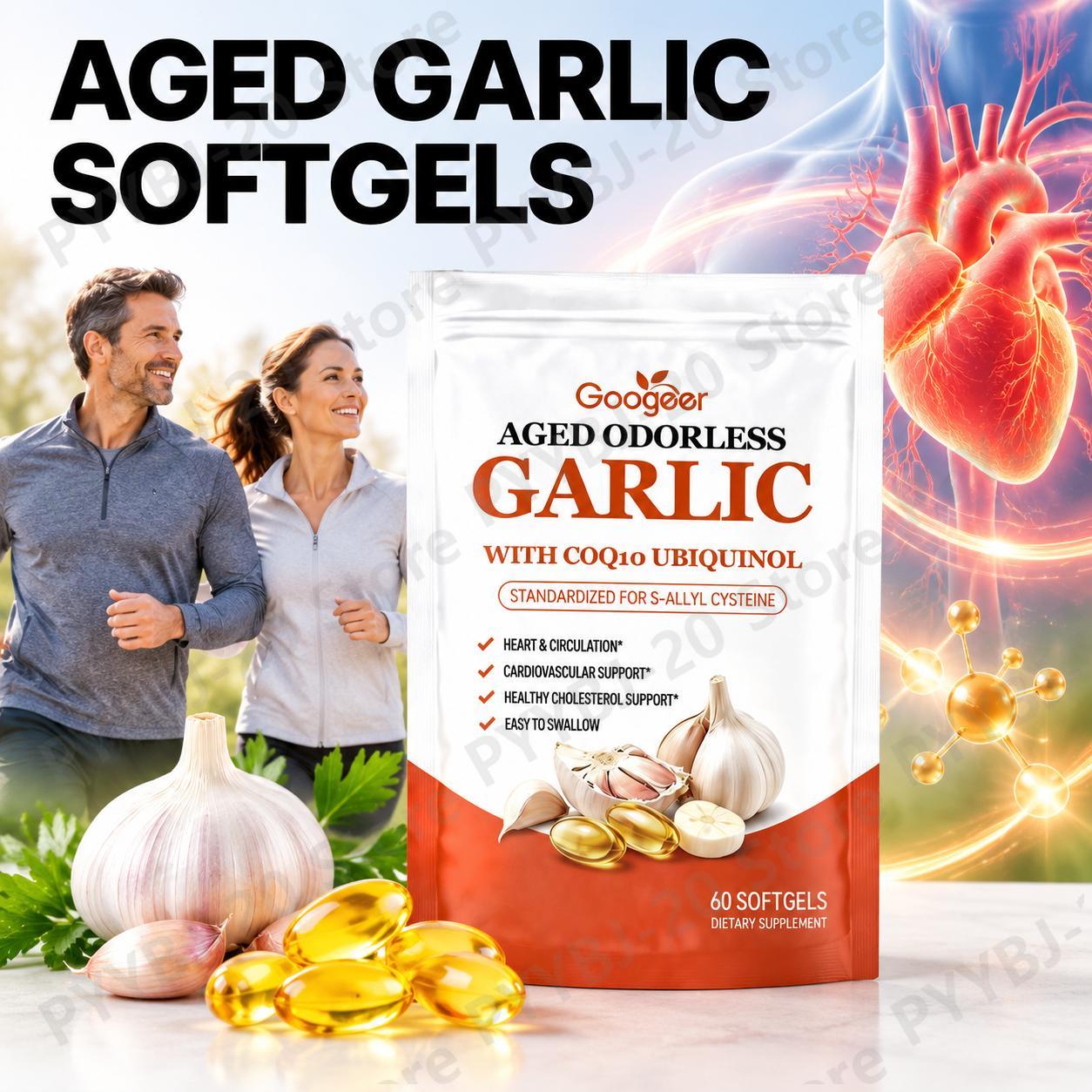 Coq10 Ubiquinol Softgel - Googeer – kapsułki miękkie z czosnkiem,