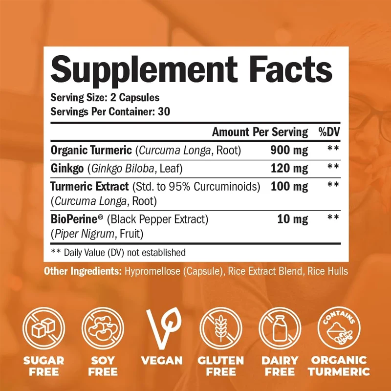 Organiczny suplement kurkuminy – Turmeric Curcumin Capsule recenzja i cena